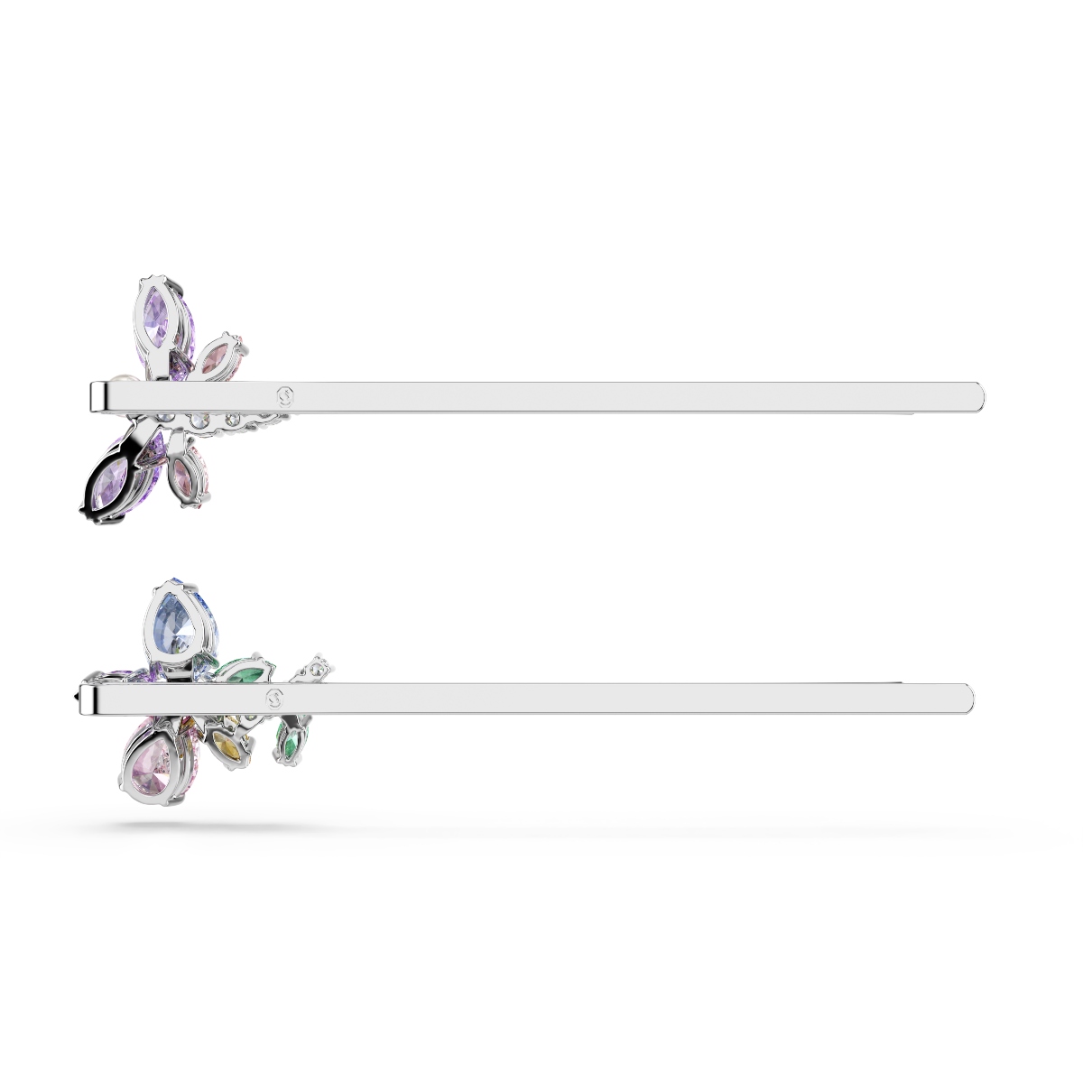 Hair pin, Mixed cuts, Dragonfly, Flower, Multicolored, Rhodium plated Ariana Grande x Swarovski Swarovski 4