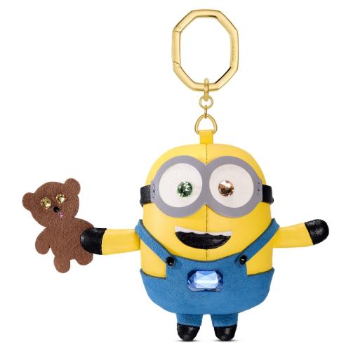 Bag charm, Multicolored, Gold-tone plated