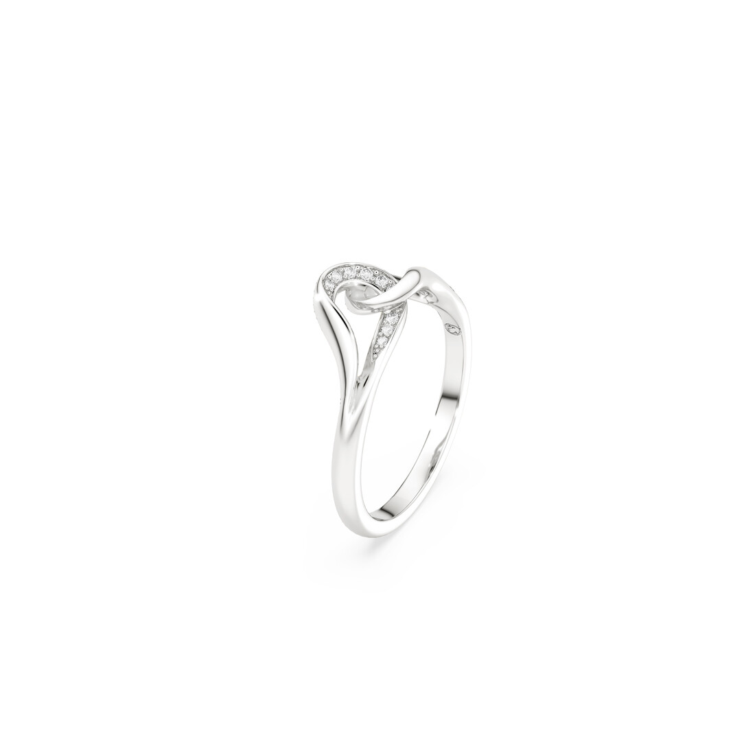 Gredzens, Apaļa griezuma, Balts, Sudraba tonis Classica Swarovski 2