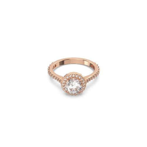 Kokteiļgredzens, Rozā zelta toņa pārklājums Una Swarovski
