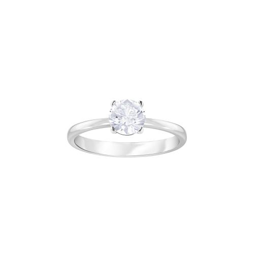 Gredzens, Balts, Rodija pārklājums Stilla Round Attract Swarovski