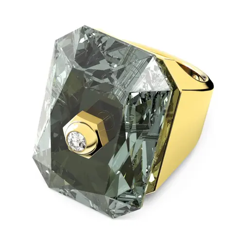 Ring, Gray, Gold-tone plated Numina Swarovski