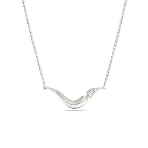 Колье, Круглая огранка, Белые, Стерлинговое серебро Classica Swarovski