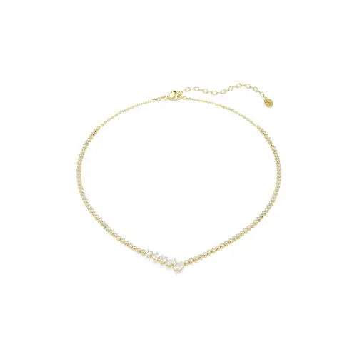Колье, Разные огранки, Белые Mesmera Swarovski