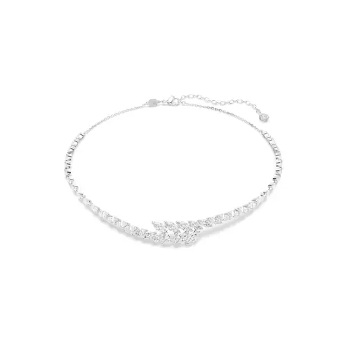 Колье, Огранка «маркиза», Белые, Родиевое покрытие Mesmera Swarovski