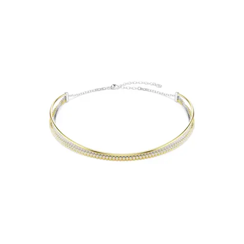 Колье, Круглая огранка, Белые, Отделка из разных металлов Hyperbola Swarovski