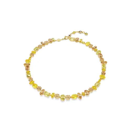 Колье, Разные огранки, Желтое Gema Swarovski