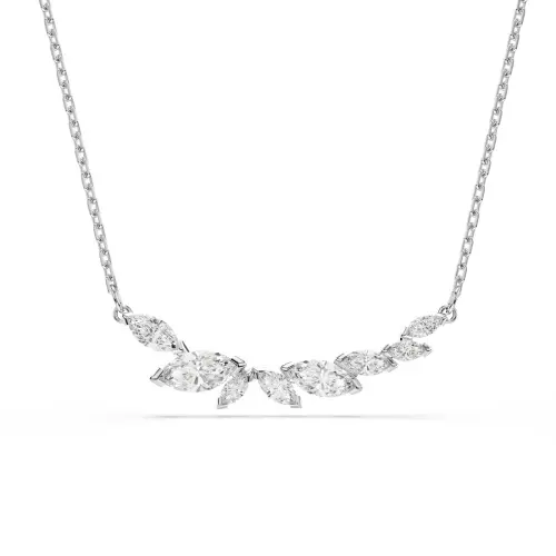 Колье, Огранка «маркиза», Белые, Родиевое покрытие Mesmera Swarovski