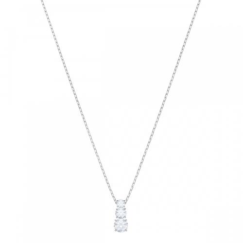 Pendant, White, Rhodium plated