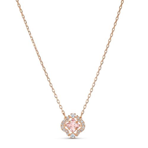 Kaklarota, Rozā, Rozā zelta toņa pārklājums Una Swarovski