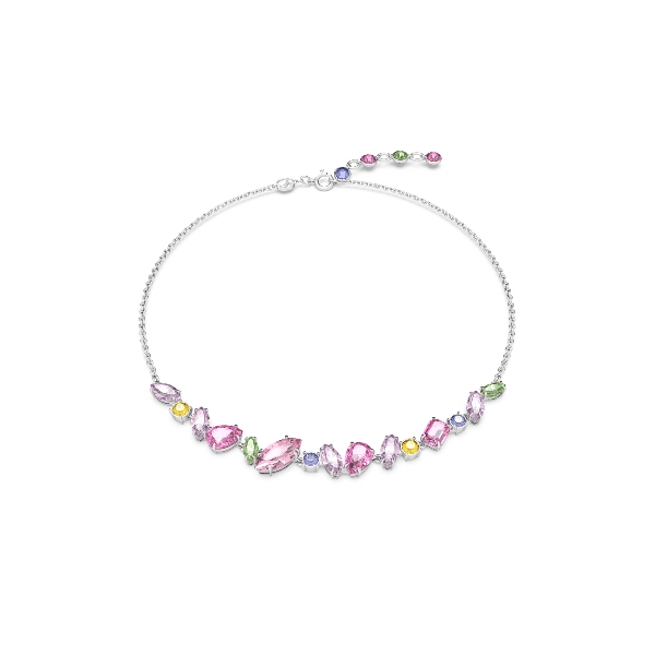 Kaklarota, Dažādu griezumu kristāli, Daudzkrāsainu, Rodija pārklājums Gema Swarovski