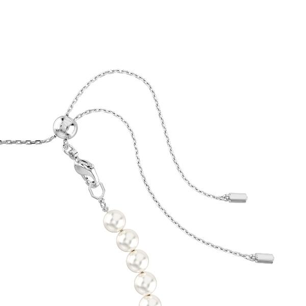 Choker, Mixed cuts, Heart, White, Rhodium plated Ariana Grande x Swarovski Swarovski 3
