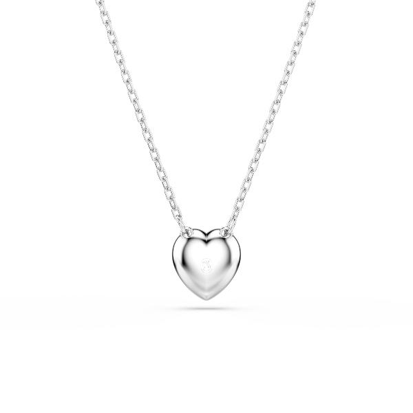 Pendant, Mixed cuts, Heart, White, Rhodium plated Ariana Grande x Swarovski Swarovski 4