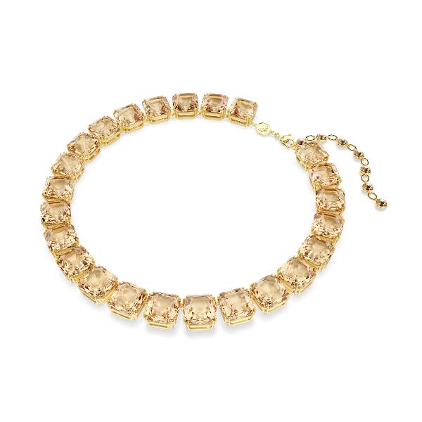 Necklace, Octagon cut, Caramel, Gold-tone plated Millenia Swarovski 2