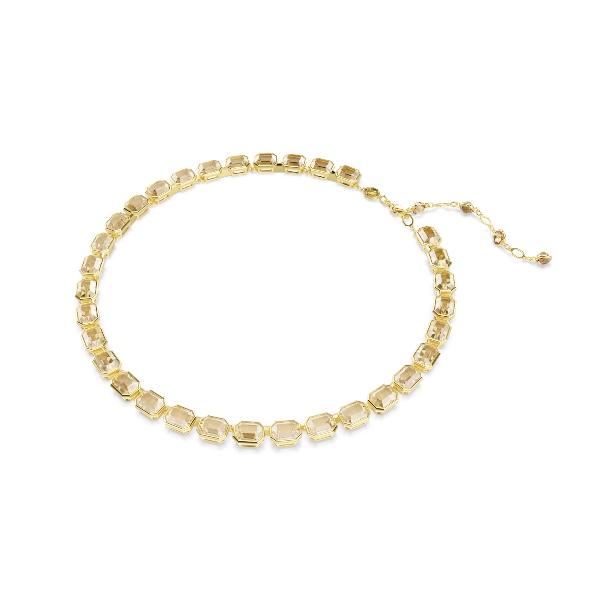 Necklace, Octagon cut, Yellow, Gold-tone plated Millenia Swarovski 2