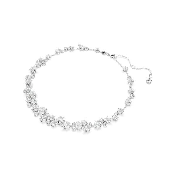 Necklace, Round cut, White, Rhodium plated Constella Swarovski 2