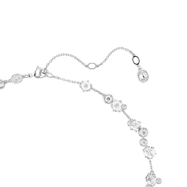 Necklace, Round cut, White, Rhodium plated Constella Swarovski 3