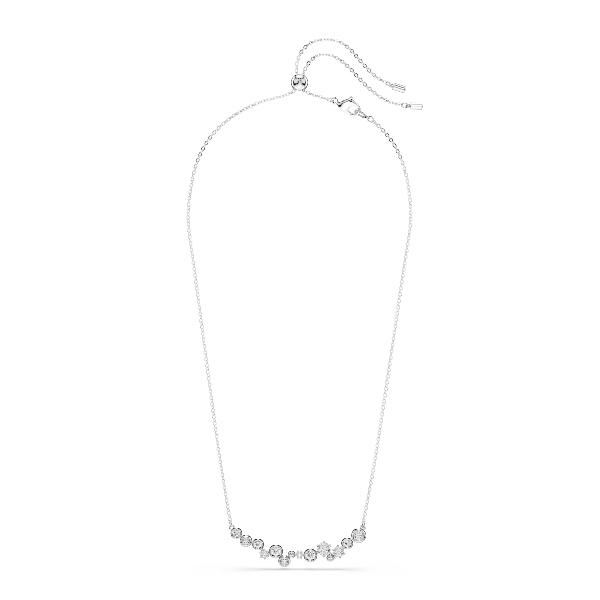 Necklace, Mixed cuts, White, Rhodium plated Constella Swarovski 2
