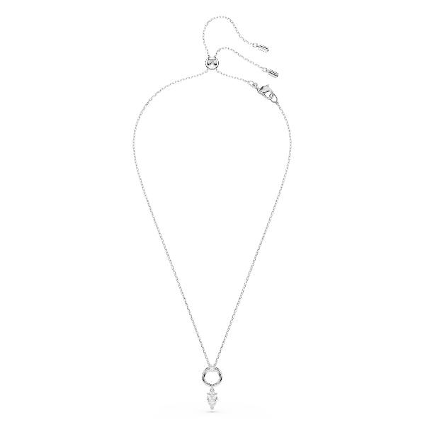Kulons, pērļu griezuma kristāli, Balts, Rodija pārklājums Mesmera Swarovski 5