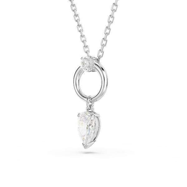 Kulons, pērļu griezuma kristāli, Balts, Rodija pārklājums Mesmera Swarovski 4