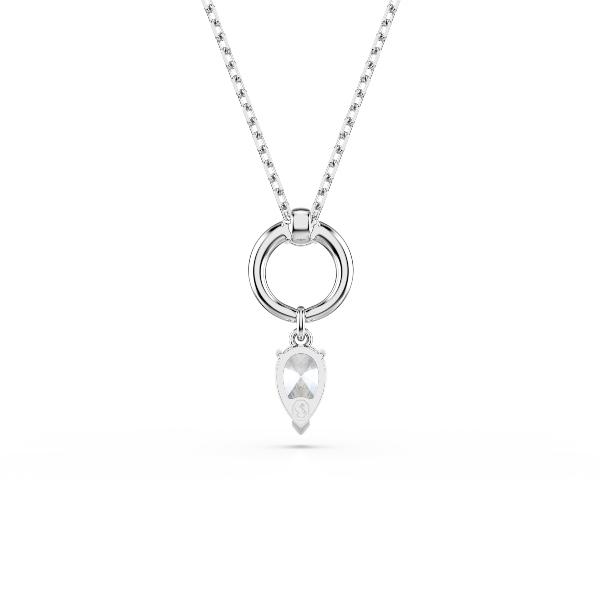 Kulons, pērļu griezuma kristāli, Balts, Rodija pārklājums Mesmera Swarovski 2