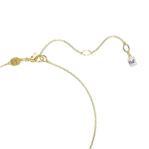 Pendant, Round cut, White, Gold-tone plated Stilla Swarovski 3