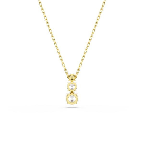 Pendant, Round cut, White, Gold-tone plated Stilla Swarovski 2
