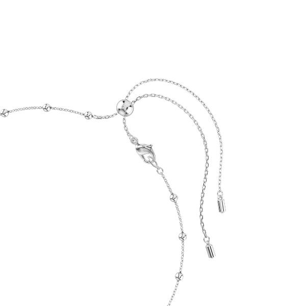Pendant, Round cut, Double sided motifs, White, Rhodium plated Una Angelic Swarovski 4