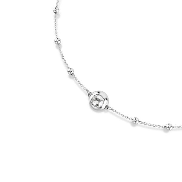 Pendant, Round cut, Double sided motifs, White, Rhodium plated Una Angelic Swarovski 3