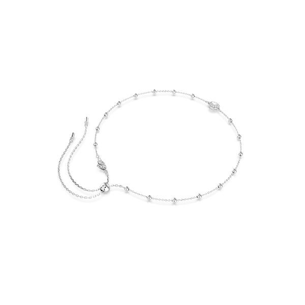 Pendant, Round cut, Double sided motifs, White, Rhodium plated Una Angelic Swarovski 2