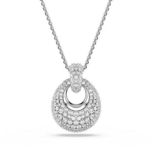 Pendant, White, Rhodium plated Sublima Swarovski