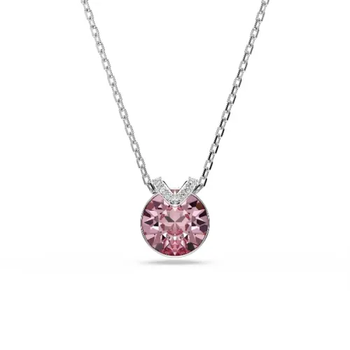 Kulons, Apaļi griezuma kristāli, Rozā kristāls, Rodija pārklājums Bella Swarovski