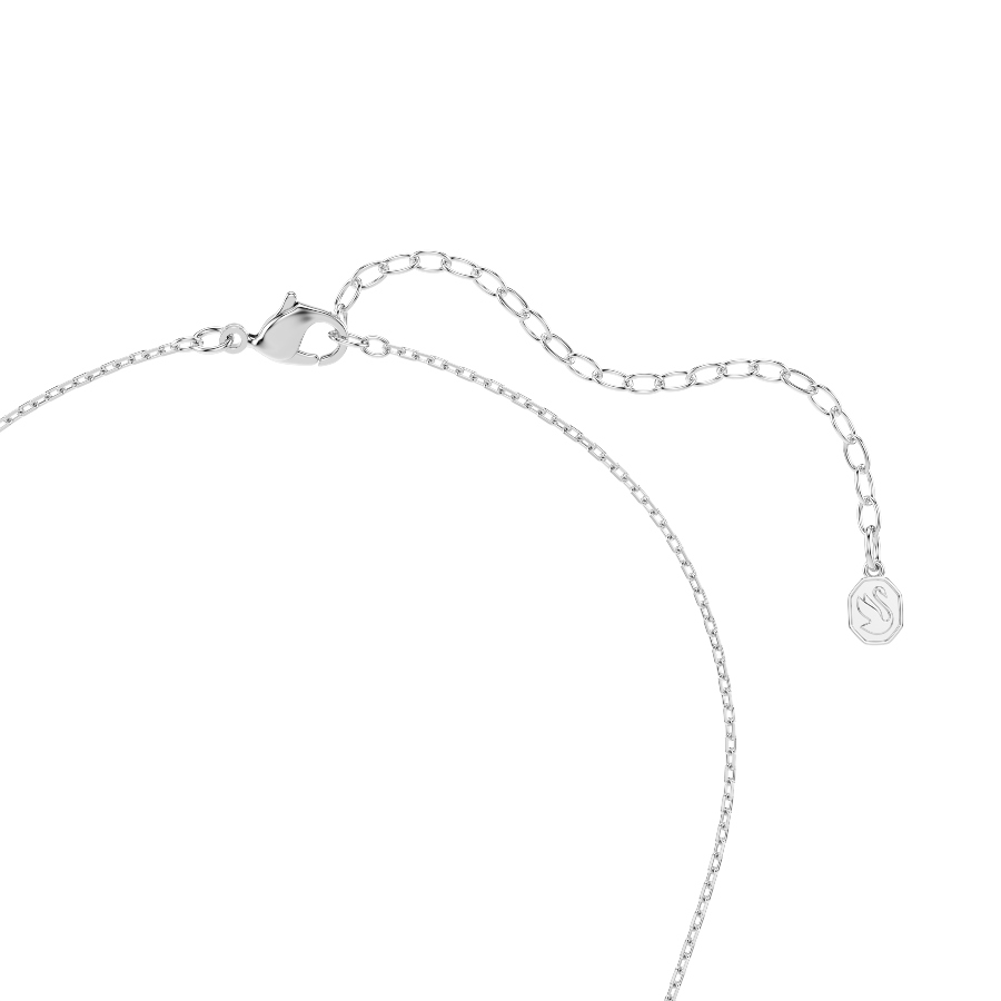 Pendant, Round cut, White, Rhodium plated Hyperbola Swarovski 3