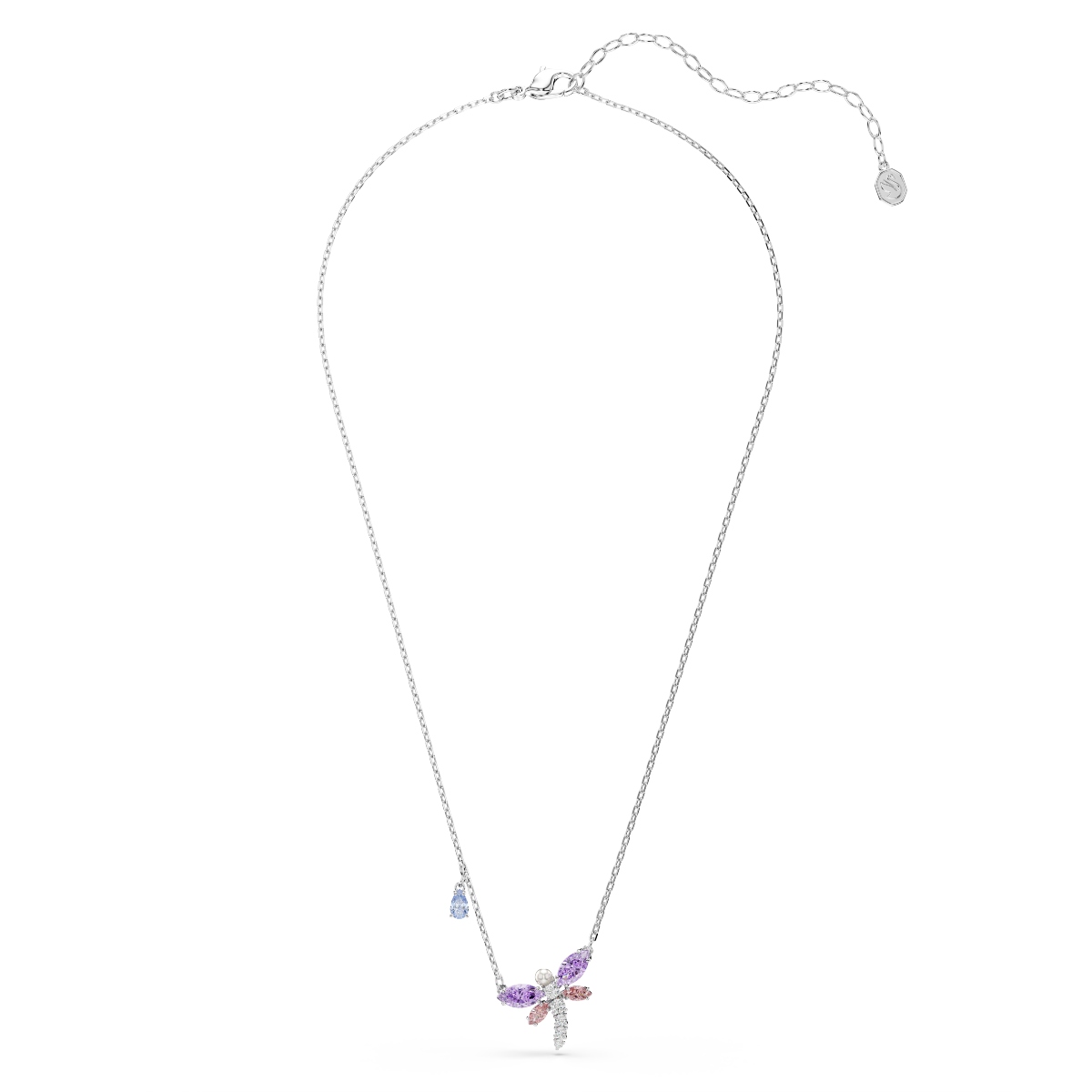 Pendant, Mixed cuts, Dragonfly, Multicolored, Rhodium plated Ariana Grande x Swarovski Swarovski 2
