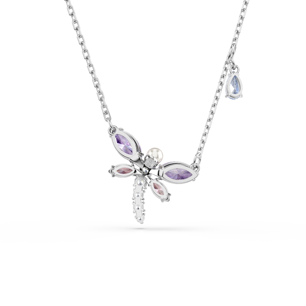 Pendant, Mixed cuts, Dragonfly, Multicolored, Rhodium plated Ariana Grande x Swarovski Swarovski 5