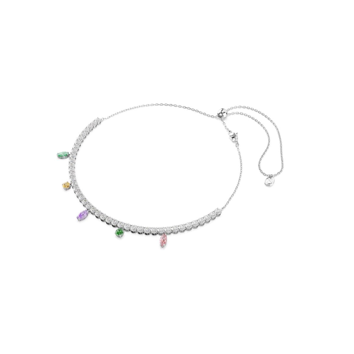 Necklace, Mixed cuts, Multicolored, Rhodium plated Ariana Grande x Swarovski Swarovski 2