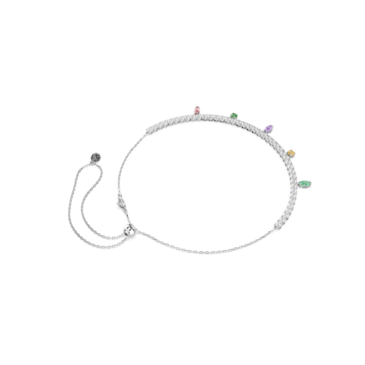Necklace, Mixed cuts, Multicolored, Rhodium plated Ariana Grande x Swarovski Swarovski 5