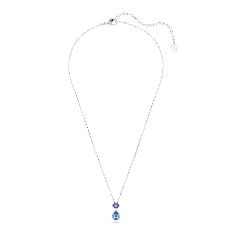 Pendant, Mixed cuts, Multicolored, Rhodium plated Chroma Swarovski 2