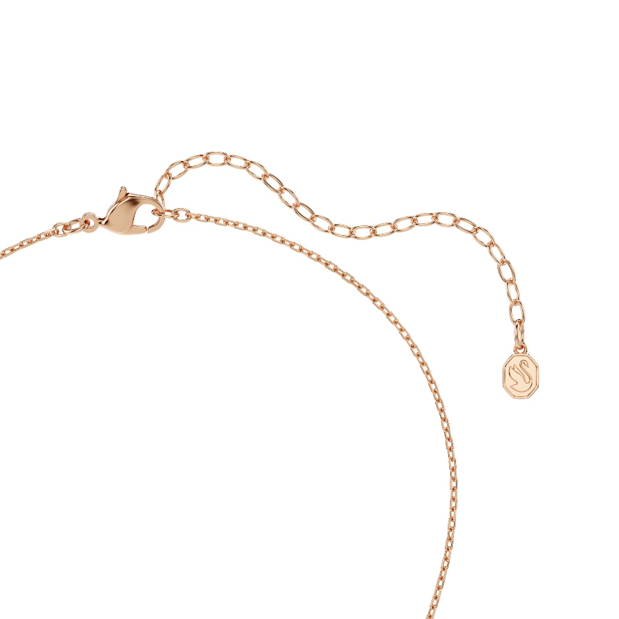 Pendant, Round cut, White, Rose gold-tone plated Dextera Swarovski 4