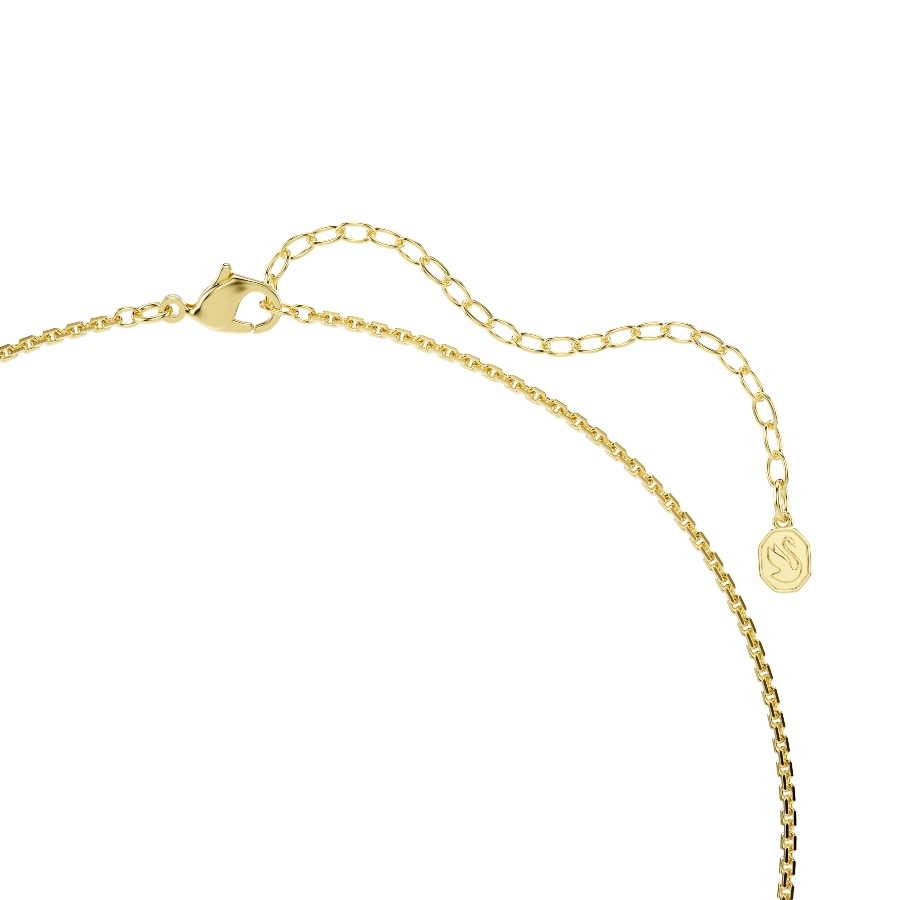 Necklace, Round cut, White, Gold-tone plated Hyperbola Swarovski 4