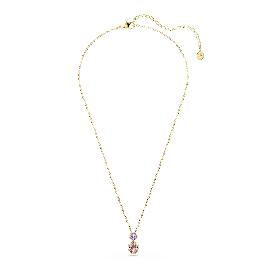 Pendant, Mixed cuts, Multicolored, Gold-tone plated Chroma Swarovski 2