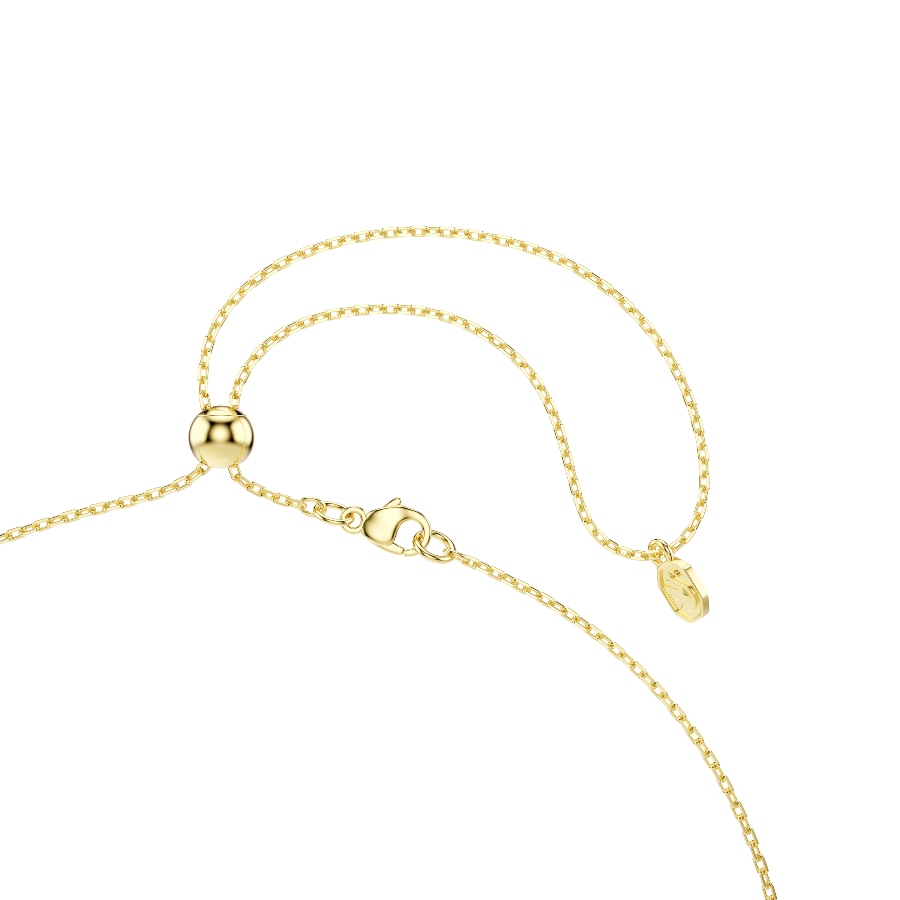 Pendant, Mixed cuts, Dangling crystals, Multicolored, Gold-tone plated Gema Swarovski 4