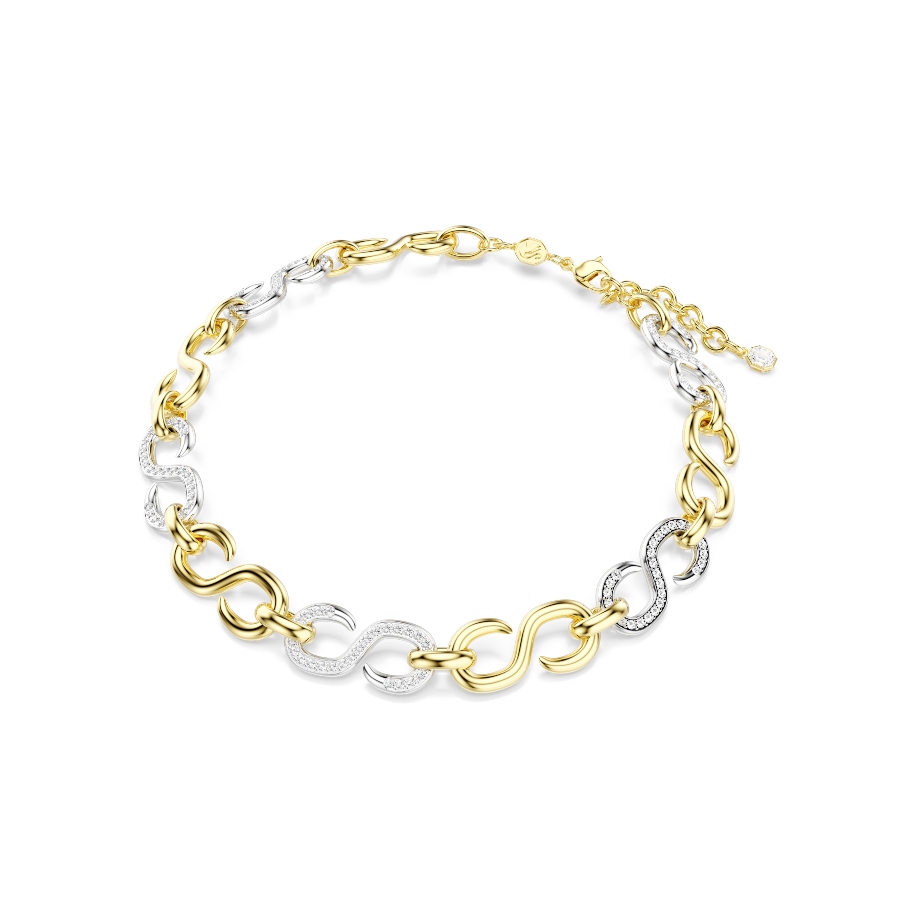 Necklace, Round cut, Chain, White, Mixed metal finish Dextera Swarovski 2