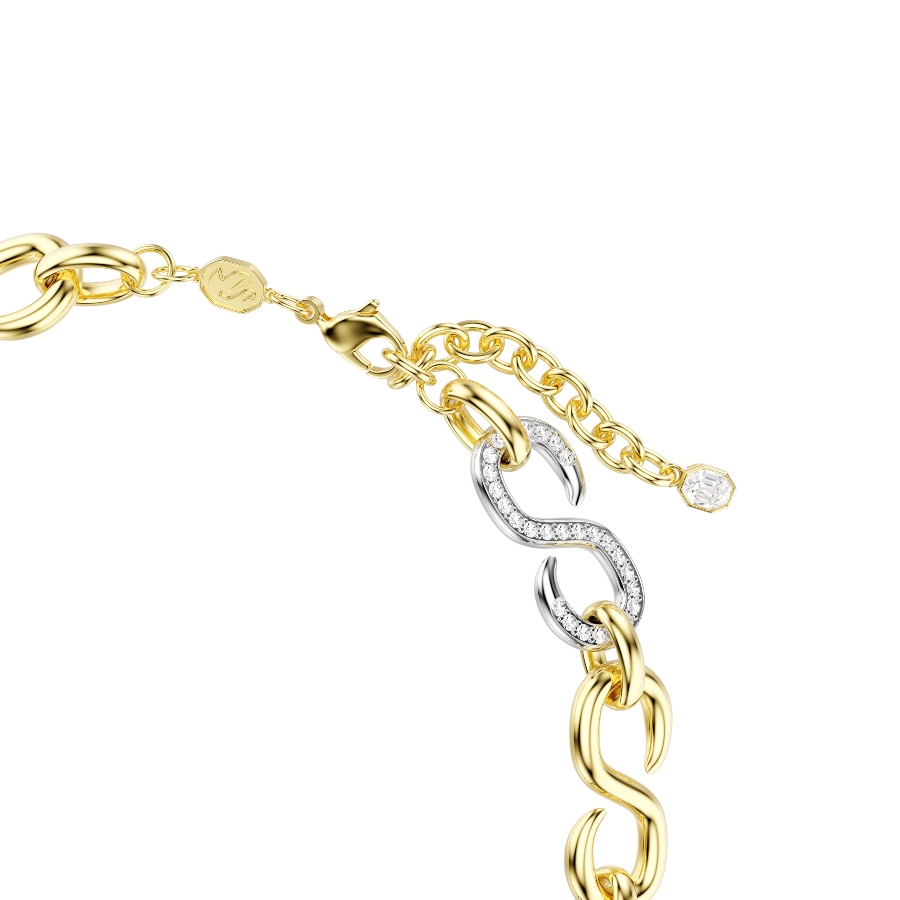 Necklace, Round cut, Chain, White, Mixed metal finish Dextera Swarovski 3