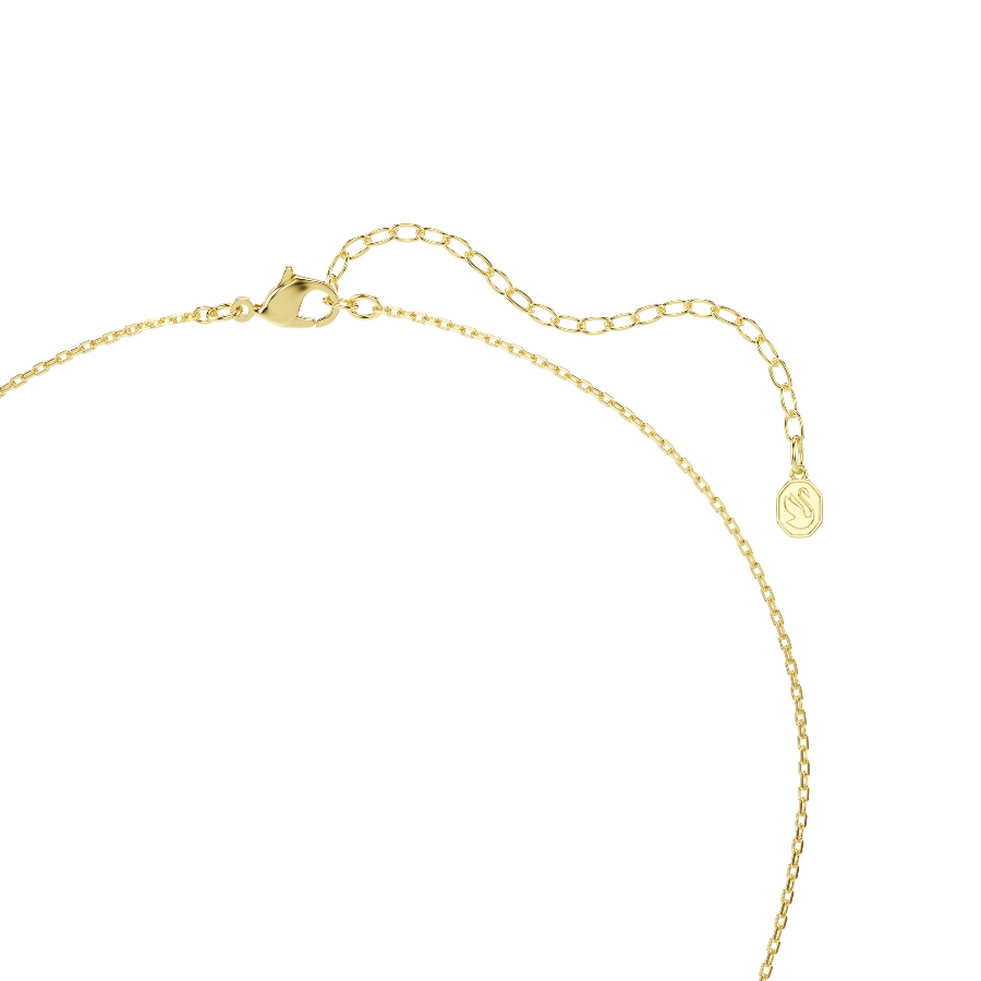Pendant, Mixed cuts, Heart, Pink, Gold-tone plated Idyllia Swarovski 5
