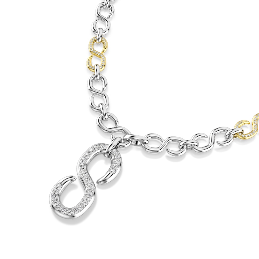 Strandage, Round cut, White, Mixed metal finish Dextera Swarovski 3