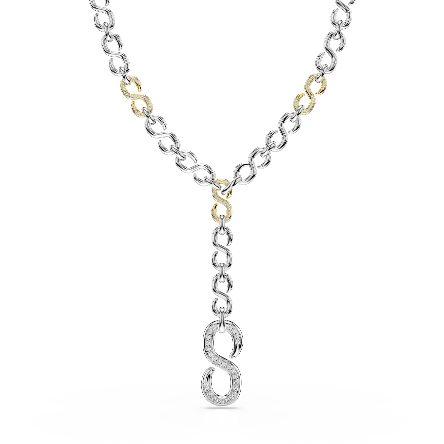 Strandage, Round cut, White, Mixed metal finish Dextera Swarovski 6