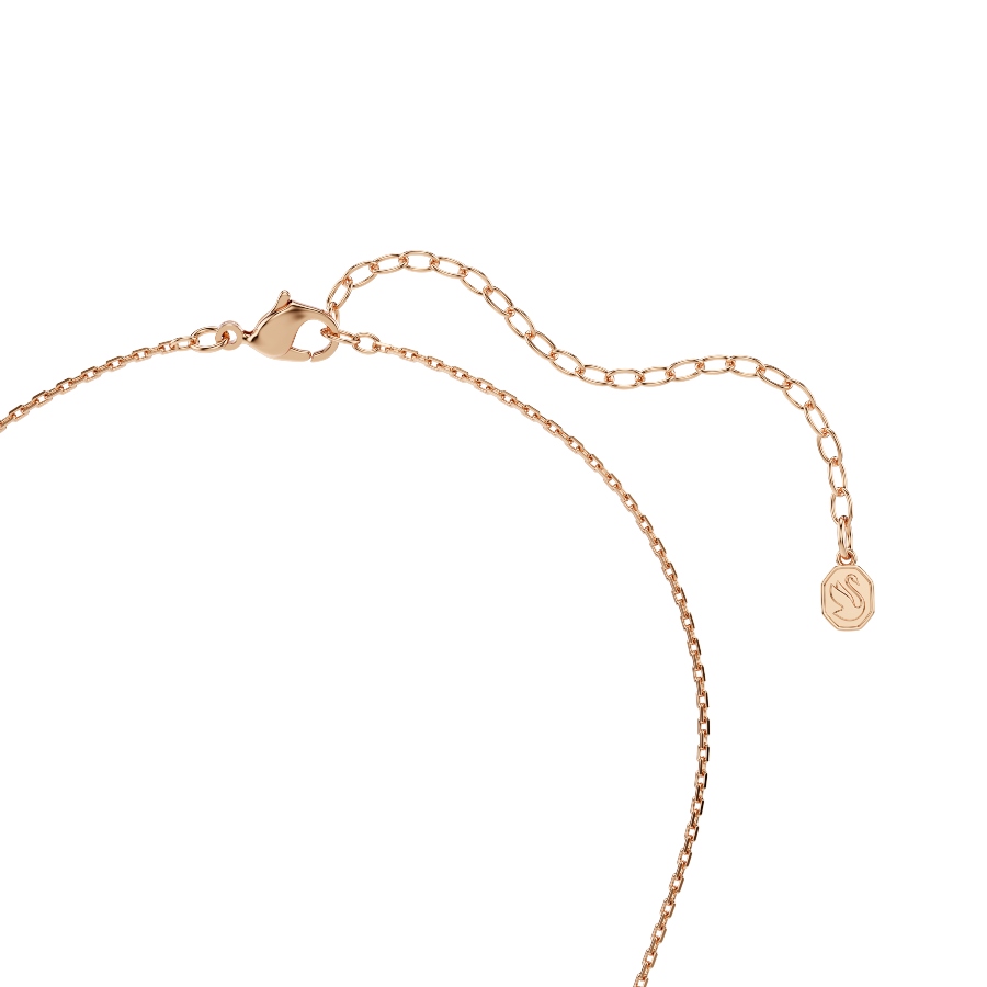 Pendant, Round cut, Dancing stone, Pink, Rose gold-tone plated Constella Swarovski 4