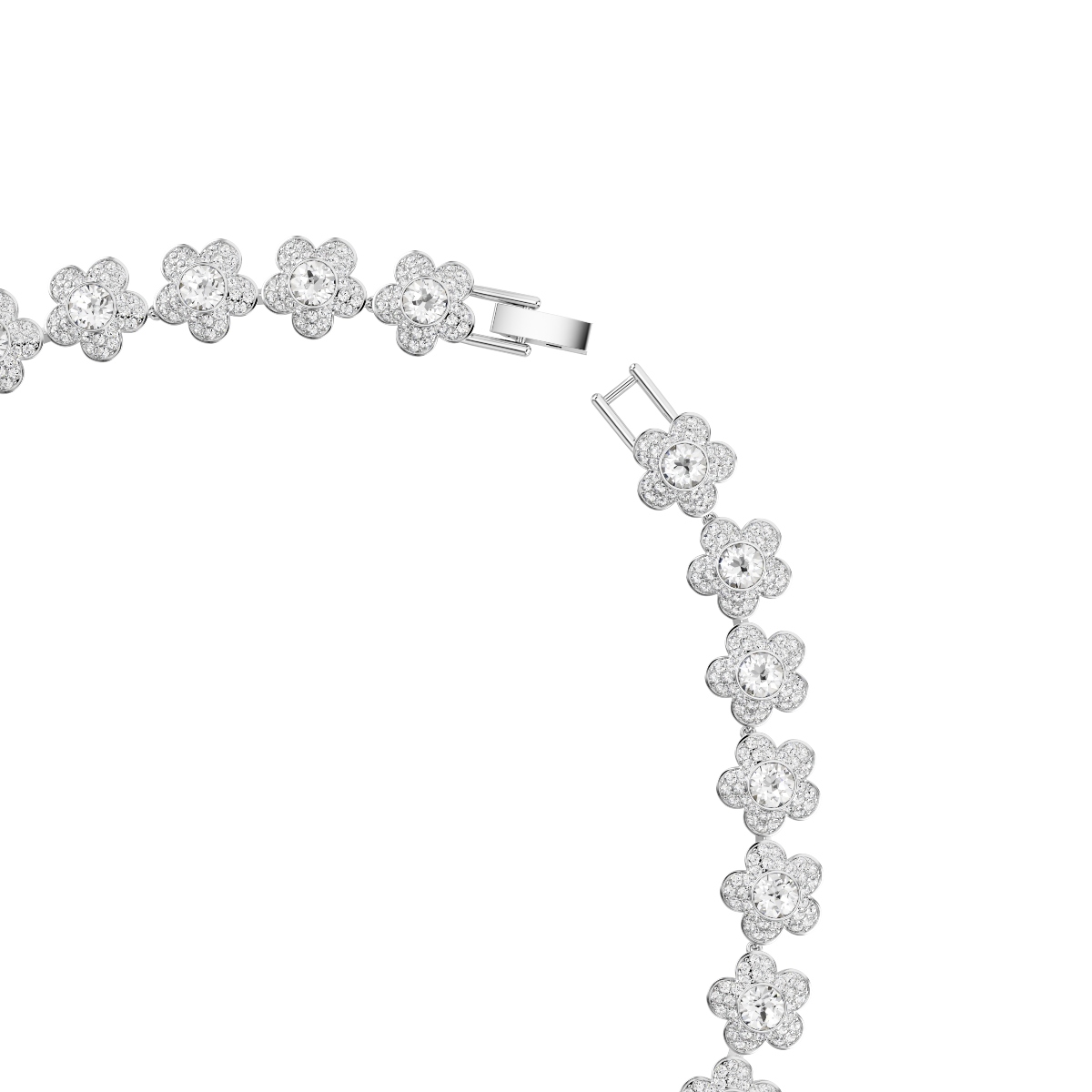Necklace, Round cut, Flower, White, Rhodium plated Ariana Grande x Swarovski Swarovski 3