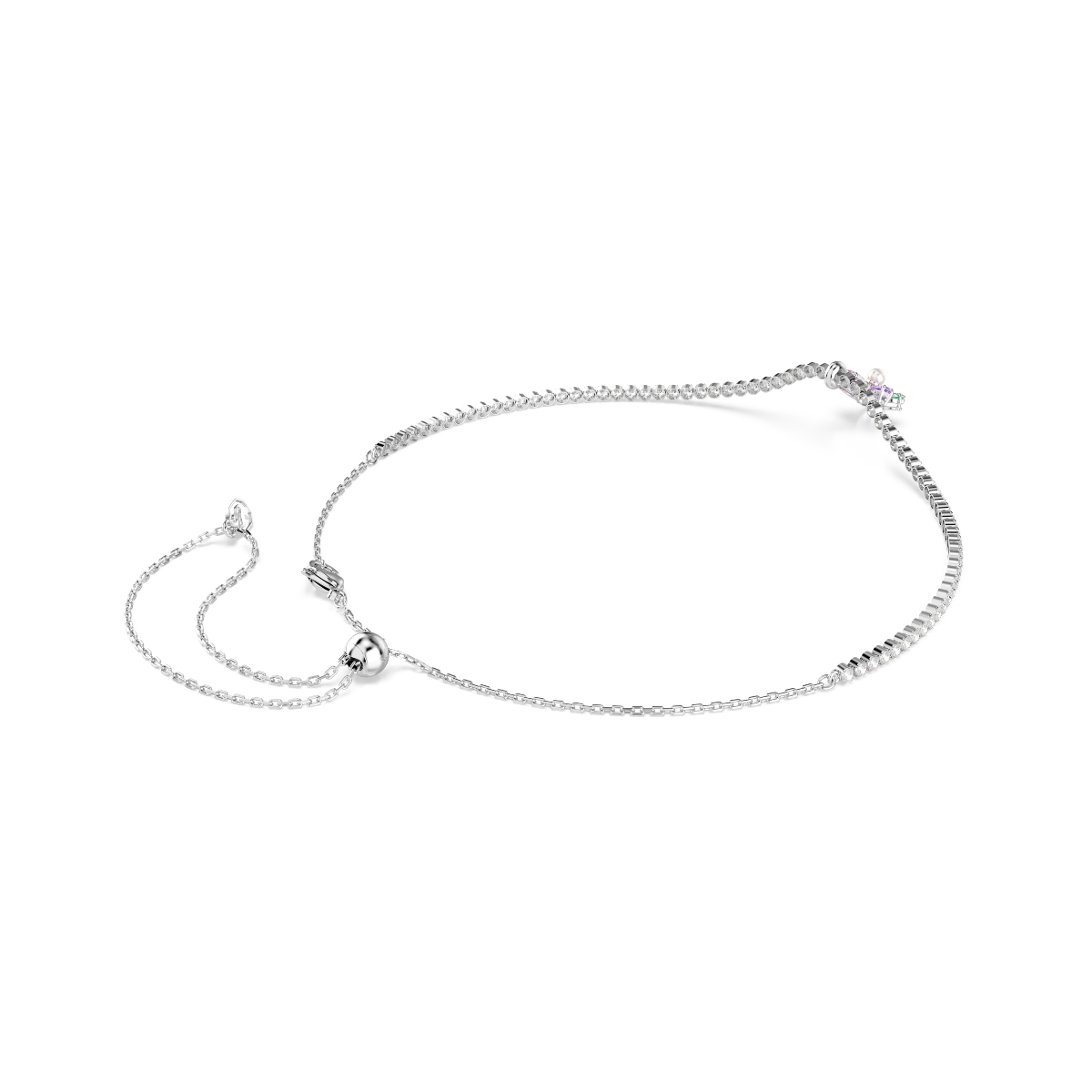 Choker, Mixed cuts, Flower, Multicolored, Rhodium plated Ariana Grande x Swarovski Swarovski 5